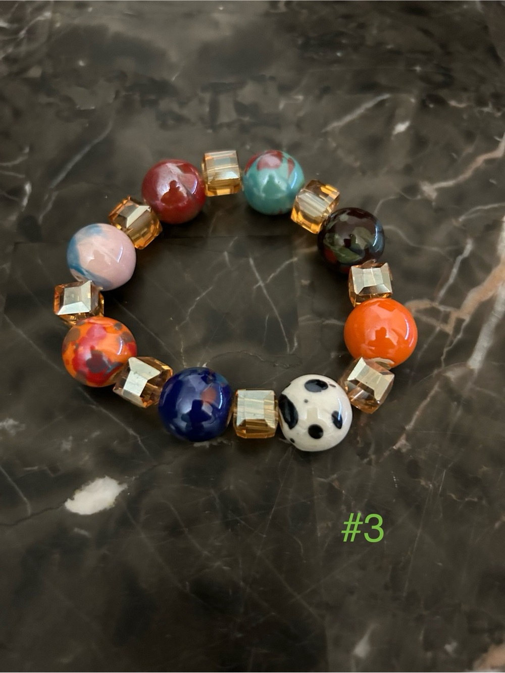Handmade Colorful Beaded Stretch Bracelets from Ghana (Pick One ) - Picture 3 of 7